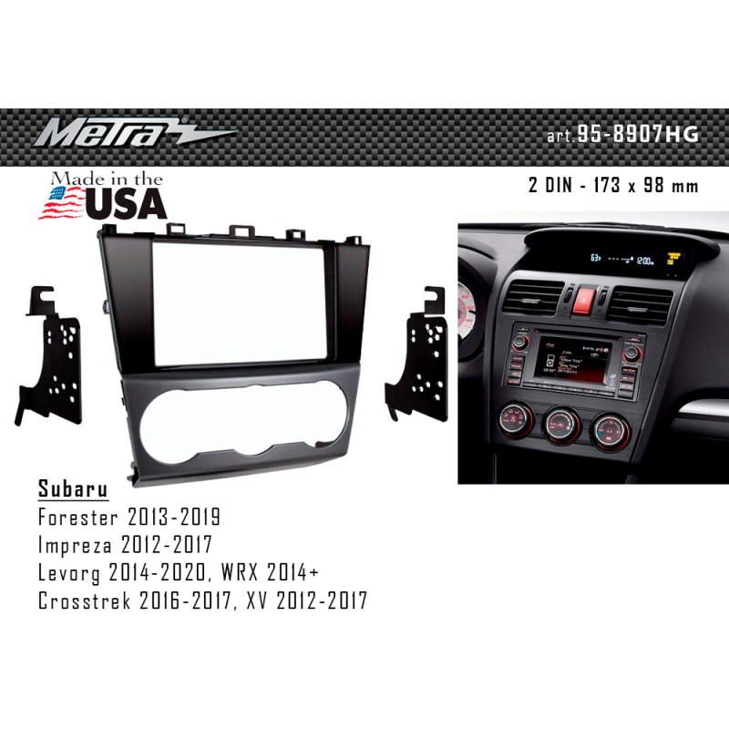 Adapter frame for Subaru Forester, Impreza, Levorg, WRX, Crosstrek, XV Metra 95-8907HG