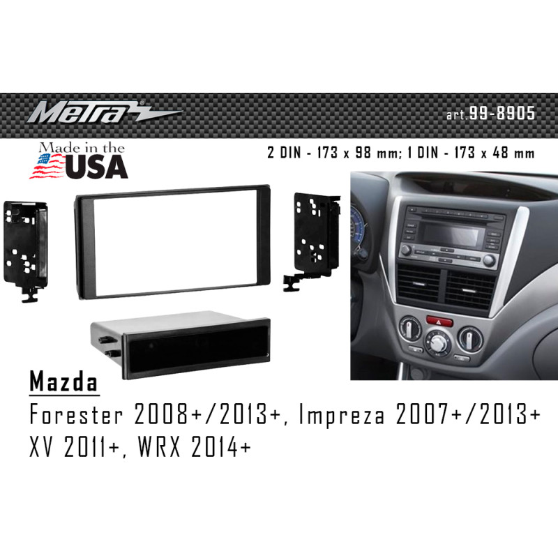 Adapter frame for Subaru Forester, Impreza, XV, WRX Metra 99-8905B