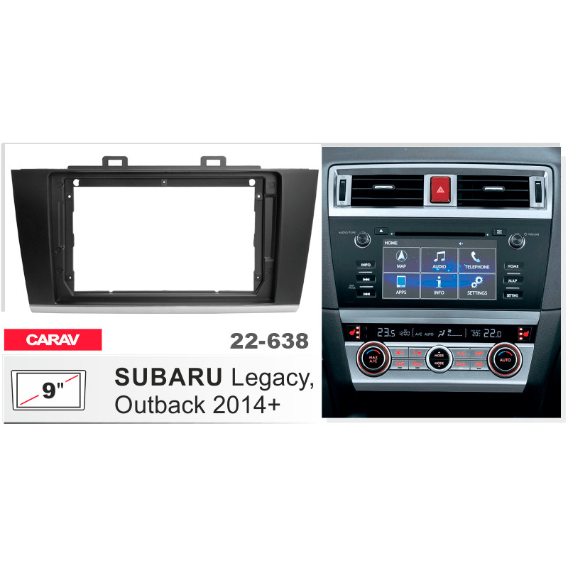 Adapter frame for Subaru Legacy, Outback Carav 22-638