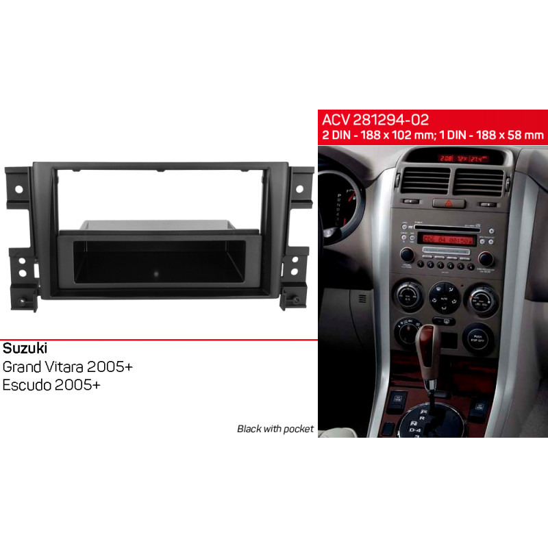 Adapter frame for Suzuki Grand Vitara ACV 281294-02