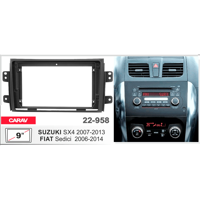 Adapter frame for Suzuki SX4, Fiat Sedici Carav 22-958
