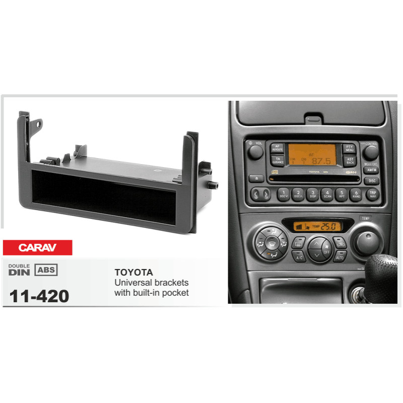 Adapter frame for Toyota 1 DIN Carav 11-420
