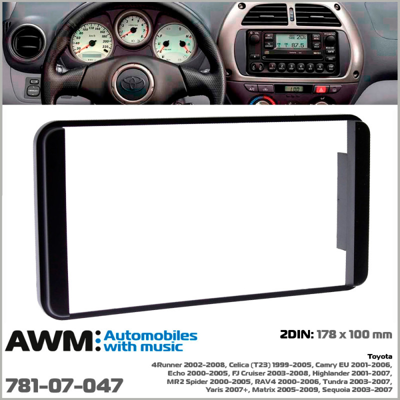 Přechodová rámeček pro Toyota AWM 781-07-047