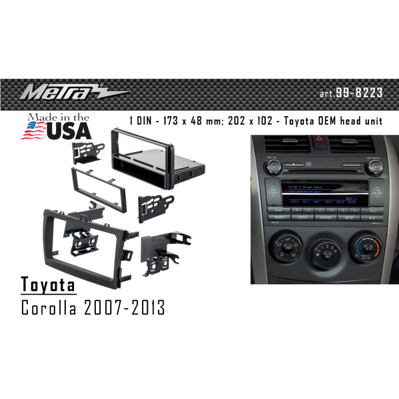 Adapter frame for Toyota Corolla Metra 99-8223
