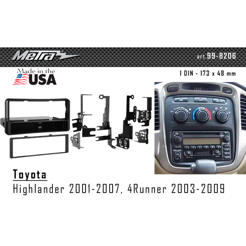 Adapter frame for Toyota Highlander, 4Runner Metra 99-8206