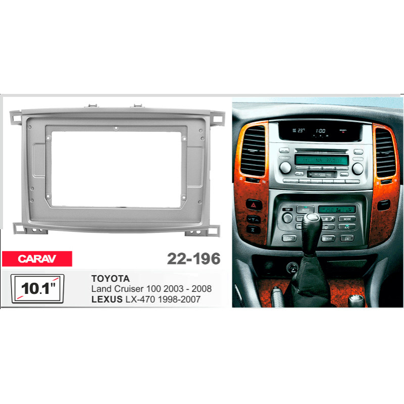 Adapter frame for Toyota Land Cruiser 100, Lexus LX 470 Carav 22-196