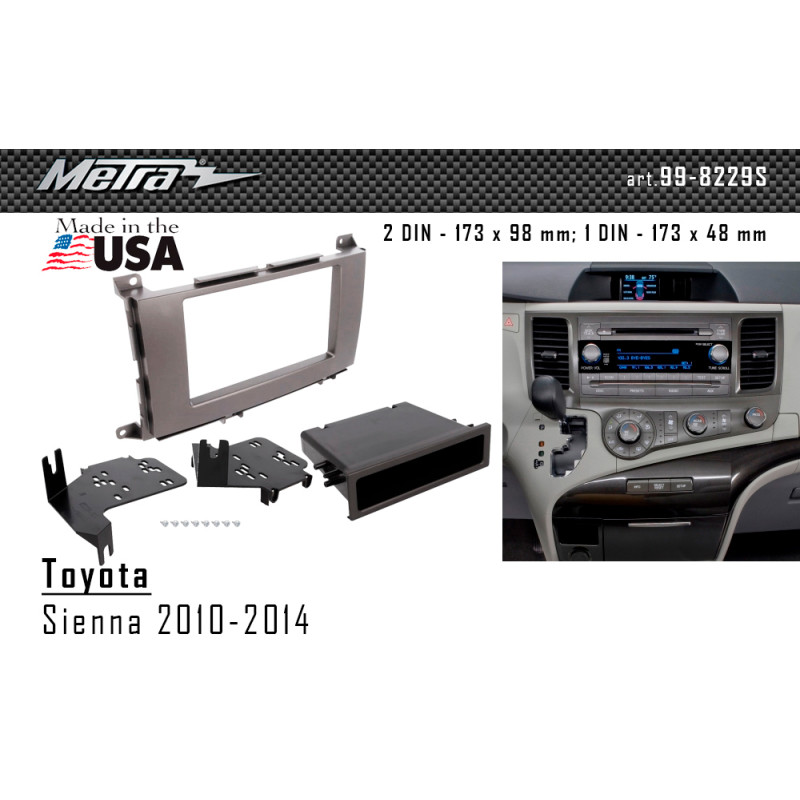 Adapter frame for Toyota Sienna Metra 99-8229S