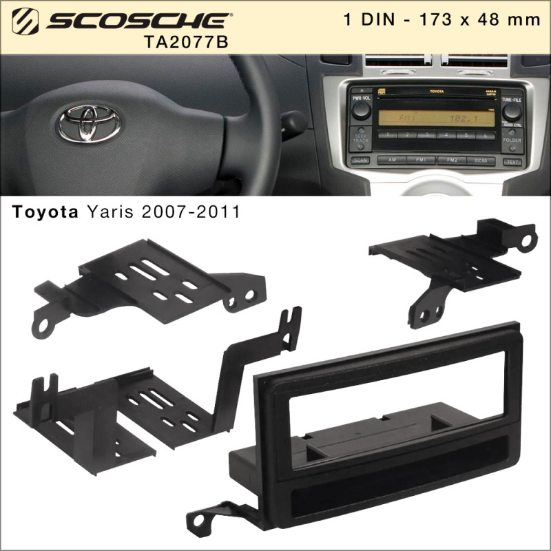 Adapter frame for Toyota Yaris Scosche TA2077B