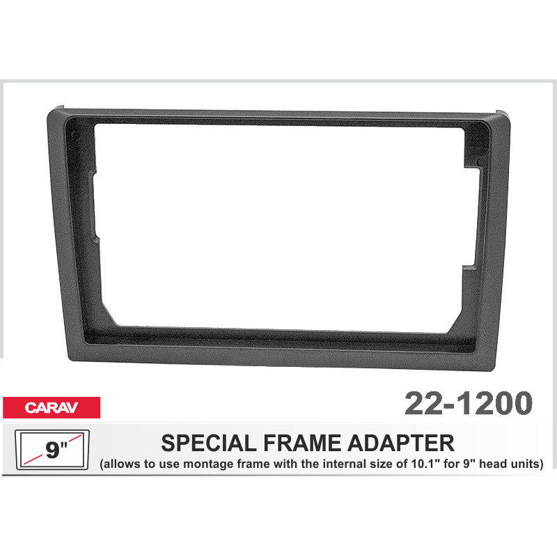 Universal adapter frame 10.1" for 9" Carav 22-1200