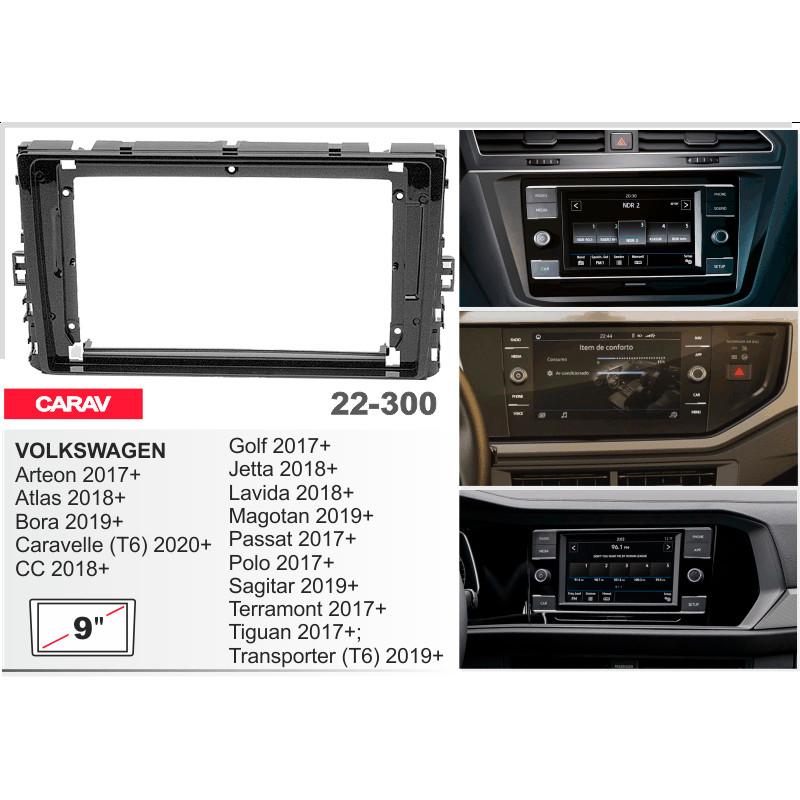Adapter frame for Volkswagen Carav 22-300