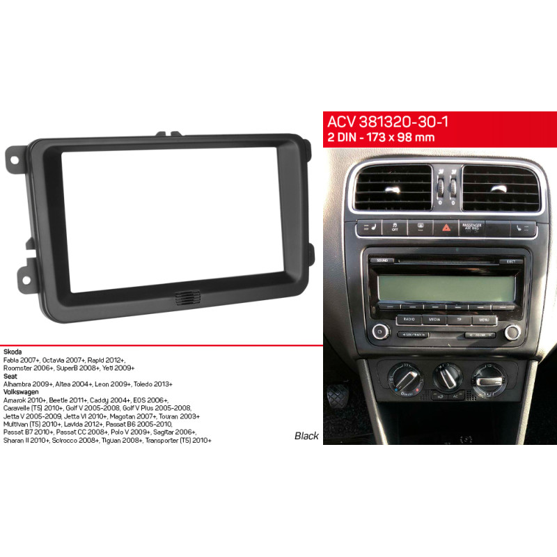 Adapter frame for Volkswagen, Skoda, Seat ACV 381320-30-1