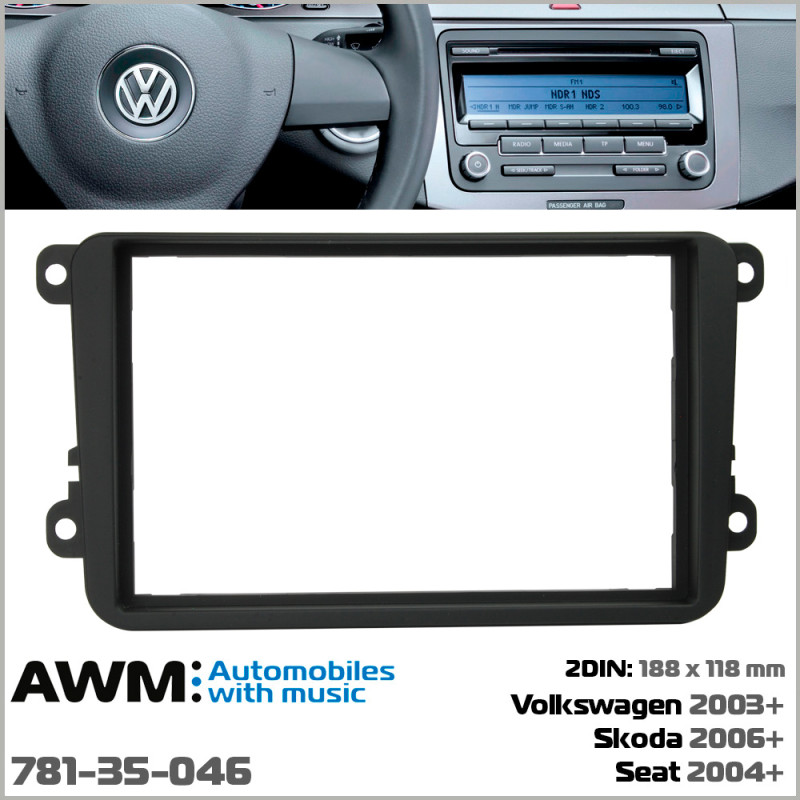 Adapter frame for Volkswagen, Skoda, Seat AWM 781-35-046