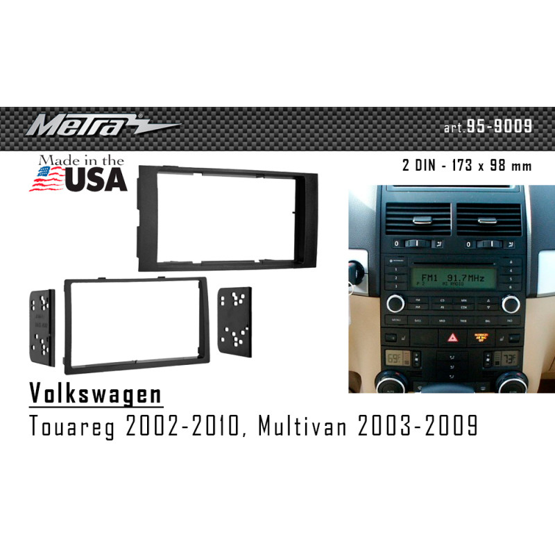 Adapter frame for Volkswagen Touareg, Multivan Metra 95-9009