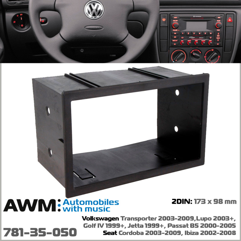 Adapter frame for Volkswagen Transporter, Lupo, Golf, Jetta, Passat, Seat Cordoba, Ibiza AWM 781-35-050