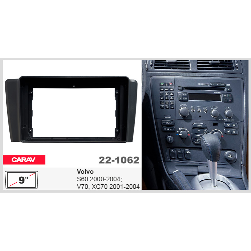 Adapter frame for Volvo S60, V70, XC70 Carav 22-1062