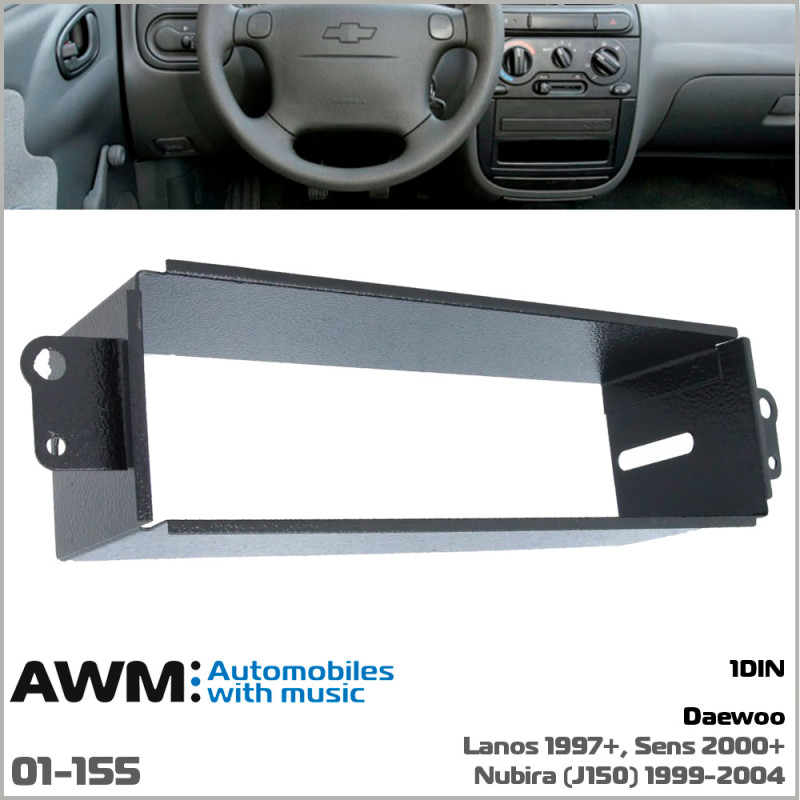 DIN mounting slot 1 DIN for Daewoo Lanos stereo, Sens, Nubira AWM 01-155