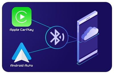 Apple CarPlay Android Auto в магнітолі Q10E-MOH08